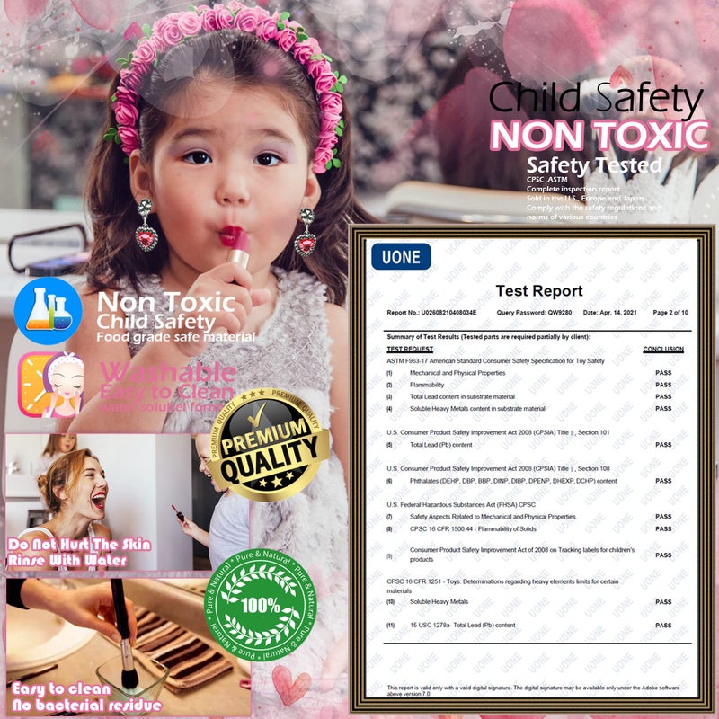 ROKKES Makeup Kit Toys for Girls - Kids Makeup Kit for Girl Washable Real Make-up Kit Toy for Little Girls  Toddler Make up & Non-Toxic Cosmetic Set  Age4-12 Year Olds Child Birthday Gift - Image 3